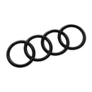 Badges, 4RC-D-234, Audi 4 Rings Black Style Rear Badge Cover