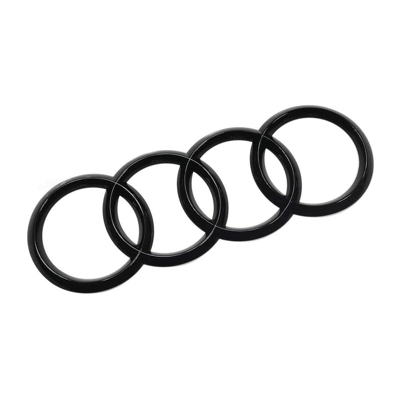 Badges, 4RC-D-234, Audi 4 Rings Black Style Rear Badge Cover