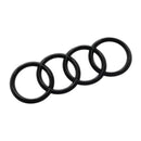 Badge, 4RC-D-319, Audi 4 Rings Black Style Front Badge Cover