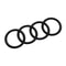 Badge, 4RC-B-286, Audi 4 Rings Black Style Front Badge Cover