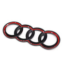 Badge, 4RC-A-277, Audi 4 Rings Black Style Front Badge Cover