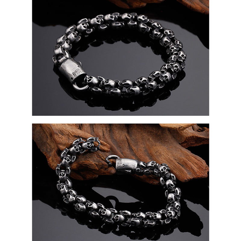 BA-KB81843, Titanium Steel Skull Bracelet