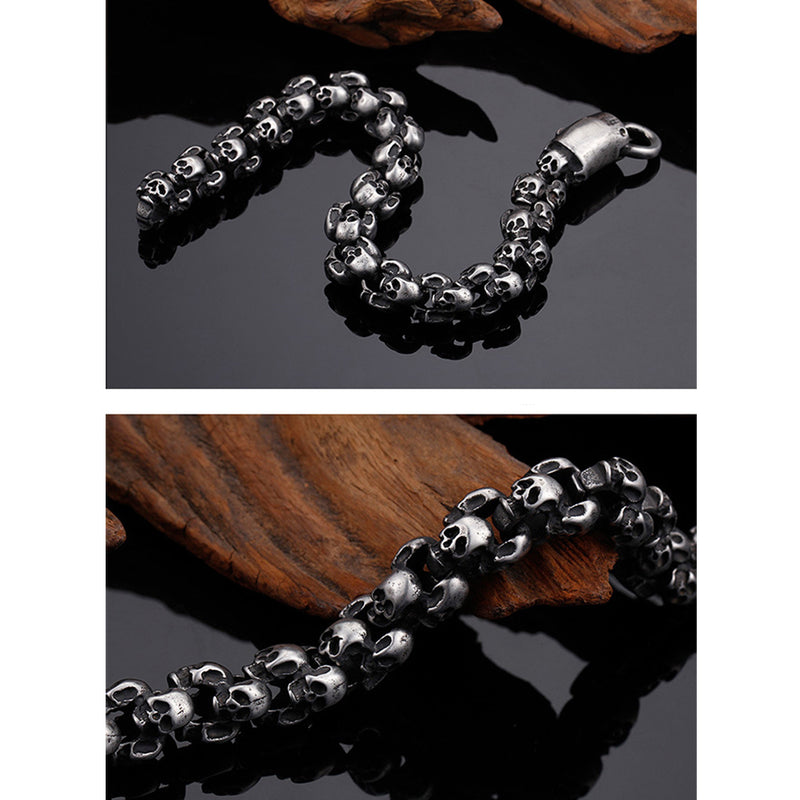 BA-KB81843, Titanium Steel Skull Bracelet