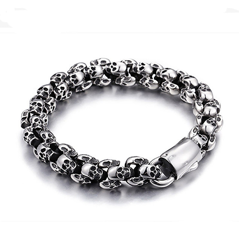 BA-KB81843, Titanium Steel Skull Bracelet