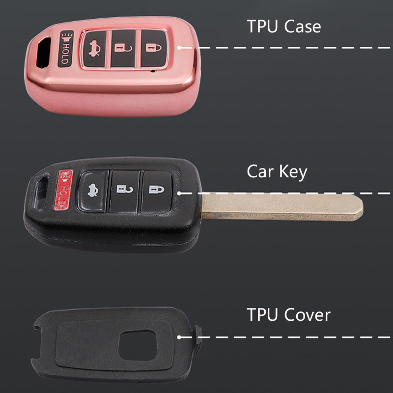 CKC-HONDA-D, Honda Type D Car Key TPU Case & Holder