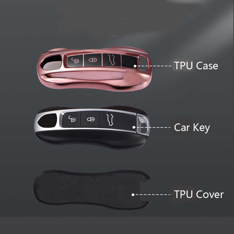 CKC-PORSCHE-B, Porsche Type B Car Key TPU Case & Holder