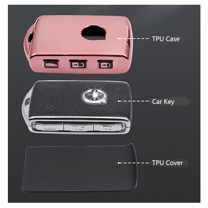 CKC-VOLVO-B, VOLVO Type A Car Key TPU Case & Holder