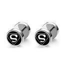 ER-A007-SM, Stainless Steel Stud Earrings-Superman