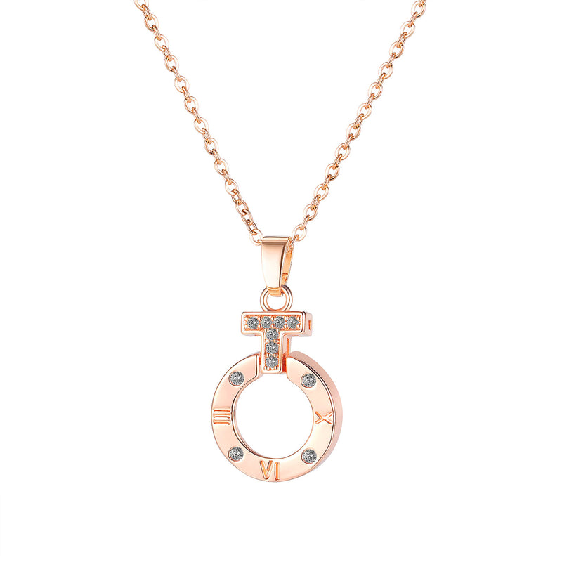 NL-GDX044,Copper+Stainless Steel Ladies Necklace