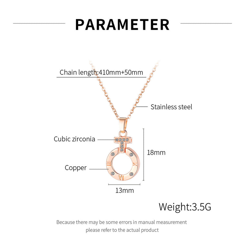 NL-GDX044,Copper+Stainless Steel Ladies Necklace