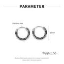 ER-GE678, Stainless Steel Unisex Hoop Earrings
