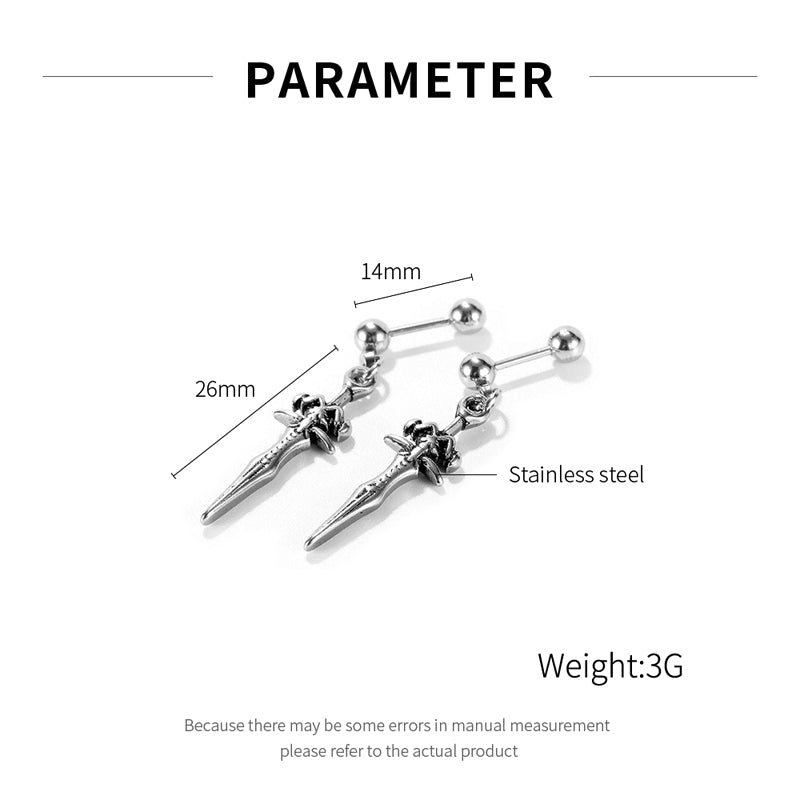ER-GE682, Stainless Steel Unisex Earrings