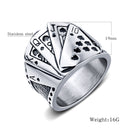 RG-GJ676, Stainless Steel Royal Flush Rings