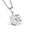 NL-GX1078, Stainless Steel Moon & Star Necklace