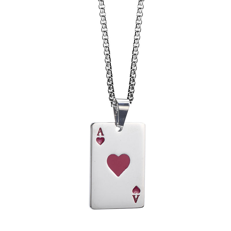 NL-GX1542, Stainless Steel ACE Necklace