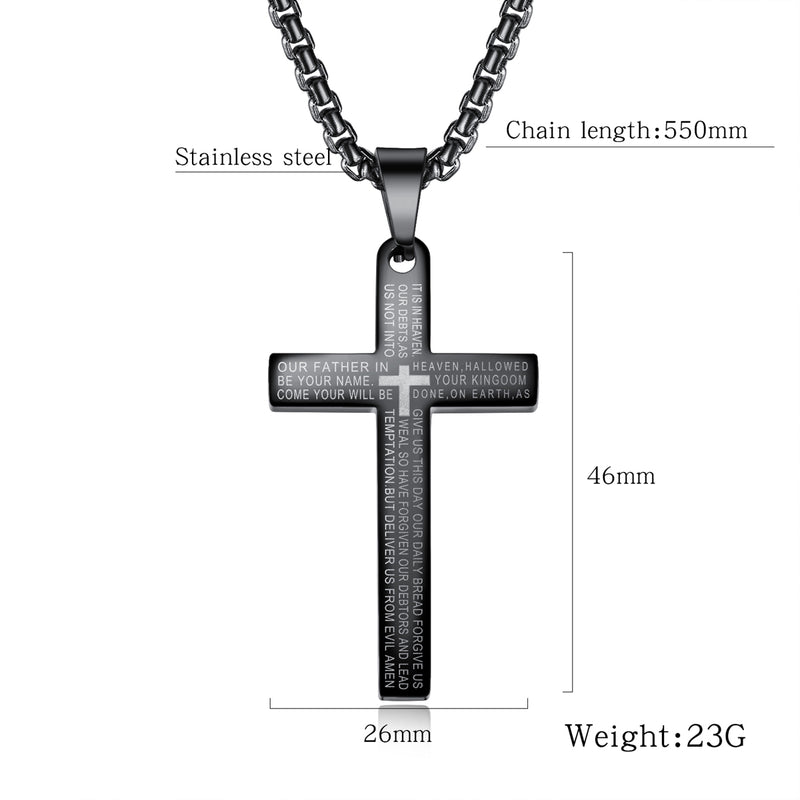 NL-GX1596, Stainless Steel Cross Necklace