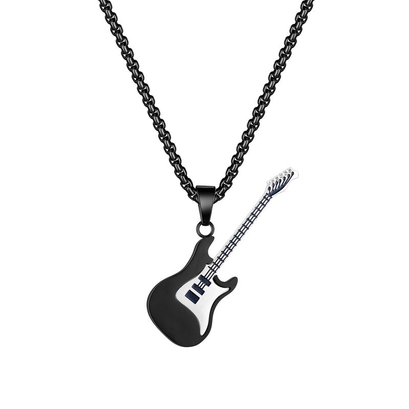 NL-GX1989, Stainless Steel Guitar Necklace