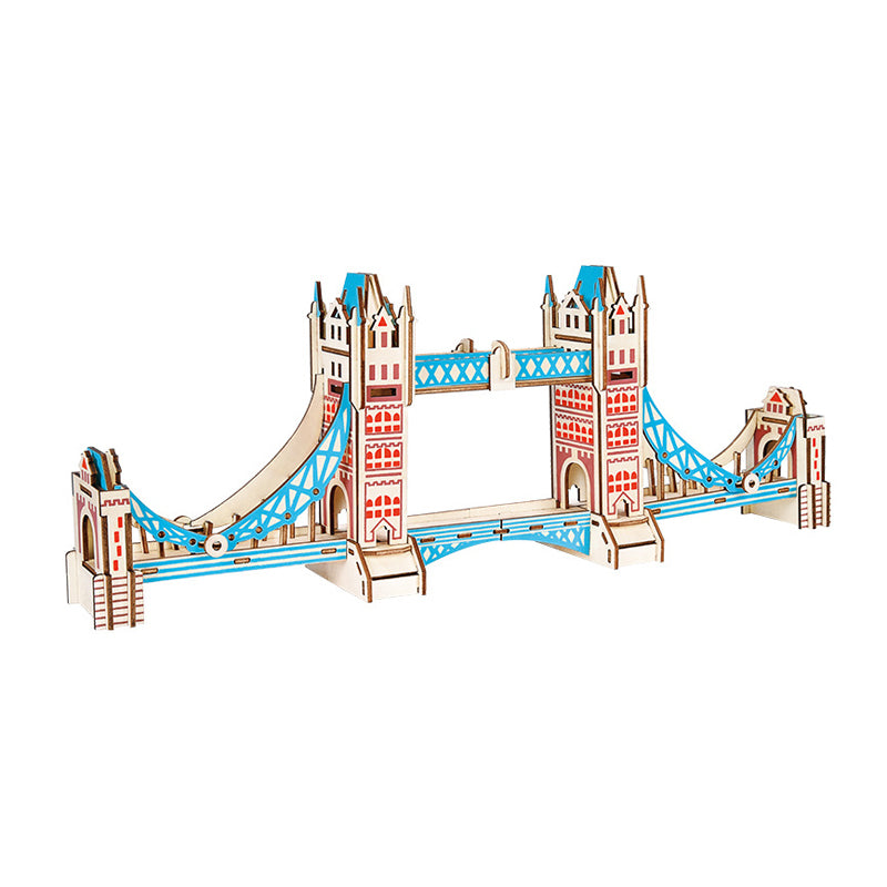Jigsaw Puzzle, HG-F002, 3D Wooden Jigsaw Puzzle-Tower Bridge