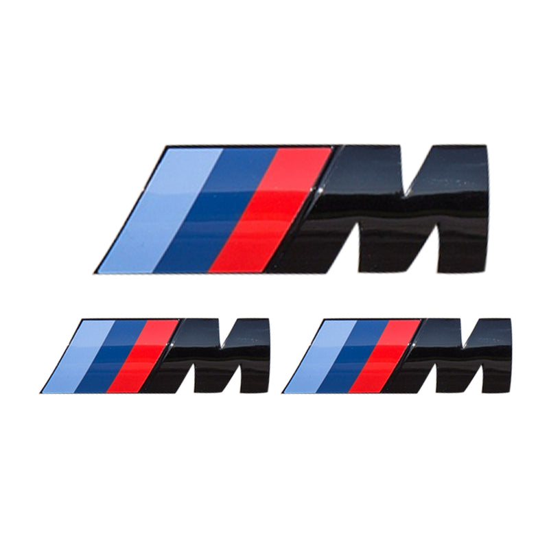 M-BADGE-SEDAN-SET, 3 PCS M Power Badges Sedan Set For BMW Sedan