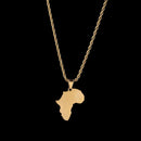 NL-DZ168, Africa Map Necklace