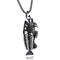 Necklace, NL-F005, Mens Stainless Steel Fish Skeleton Necklace