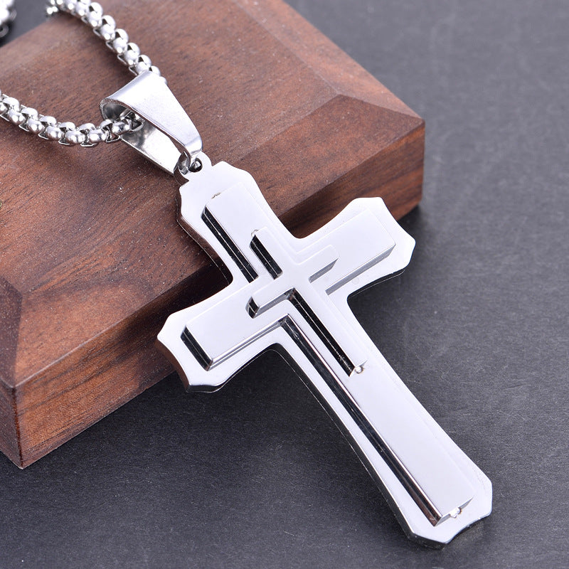 NL-GX1213, Stainless Steel Cross Necklace