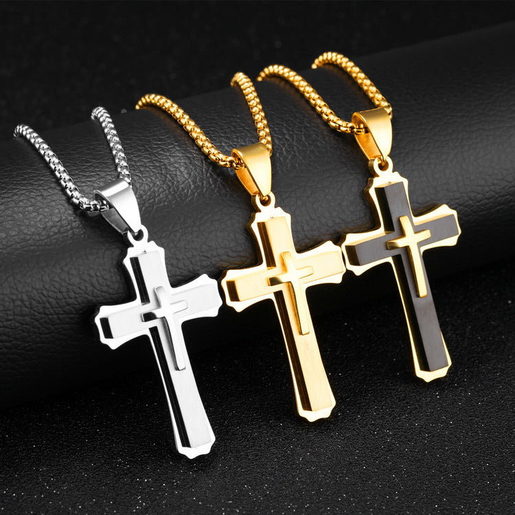 NL-GX1213, Stainless Steel Cross Necklace