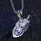 NL-GX1162,Silver with Black Sword and Shield Necklace