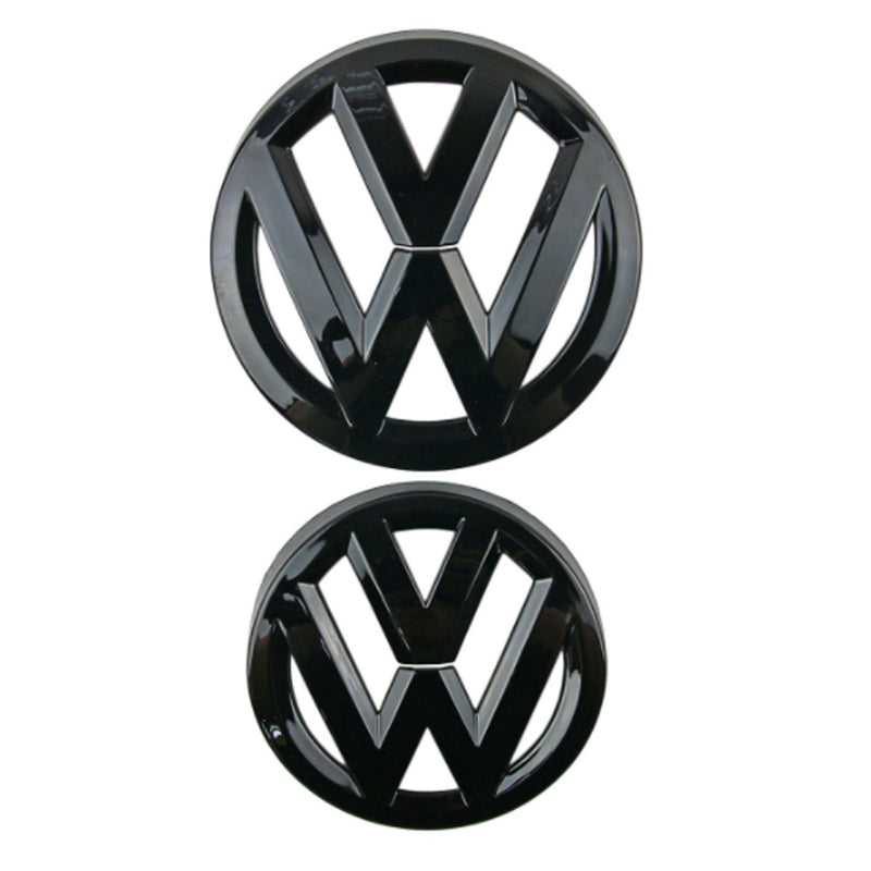 POLO-1418-COVER-SET, VW POLO14~18 Black Style Front & Rear Badge Cover Set