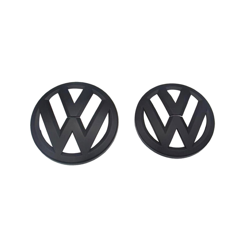 POLO-1418-COVER-SET, VW POLO14~18 Black Style Front & Rear Badge Cover Set