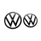 POLO-21-COVER-SET, VW POLO 21 Edition Black Style Front & Rear Badge Cover Set