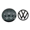 TROC-21-DA-COVER-SET, VW T-ROC 2021 Black Style Front & Rear Badge Cover Set
