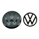 GOLF-8-DA-COVER-SET, VW GOLF MK8 Black Style Front & Rear Badge Cover Set