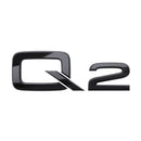 AD-Q2, Audi Q2 Black Style 3D Trunk Logo Badge Rear Tailgate Lid Nameplate Q2