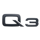 AD-Q3, Audi Q3 Black Style 3D Trunk Logo Badge Rear Tailgate Lid Nameplate Q3