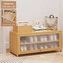 SHR-002-2-80, Bamboo-Wood 2 Tier Shoes Rack