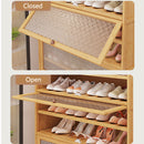 SHR-002-2-80, Bamboo-Wood 2 Tier Shoes Rack