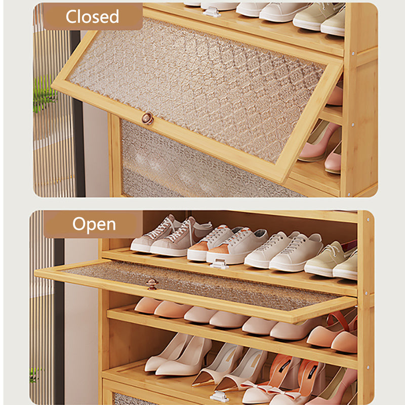 SHR-002-2-80, Bamboo-Wood 2 Tier Shoes Rack