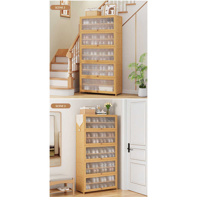 SHR-002-2-80, Bamboo-Wood 2 Tier Shoes Rack