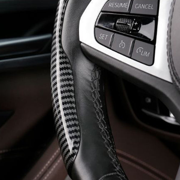 SWC-001,Universal Carbon Fibre Style Steering Wheel Cover