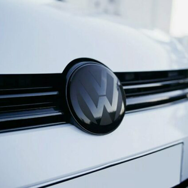 VW-FBC-14-DA, VW 2021 Edition Black Style Front Mirror Badge Cover